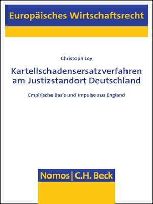 cover image of Kartellschadensersatzverfahren am Justizstandort Deutschland